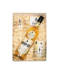 Wermut Bianco mit 2 Gläsern