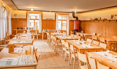 Der historische Löwensaal im Gasthaus Löwen.