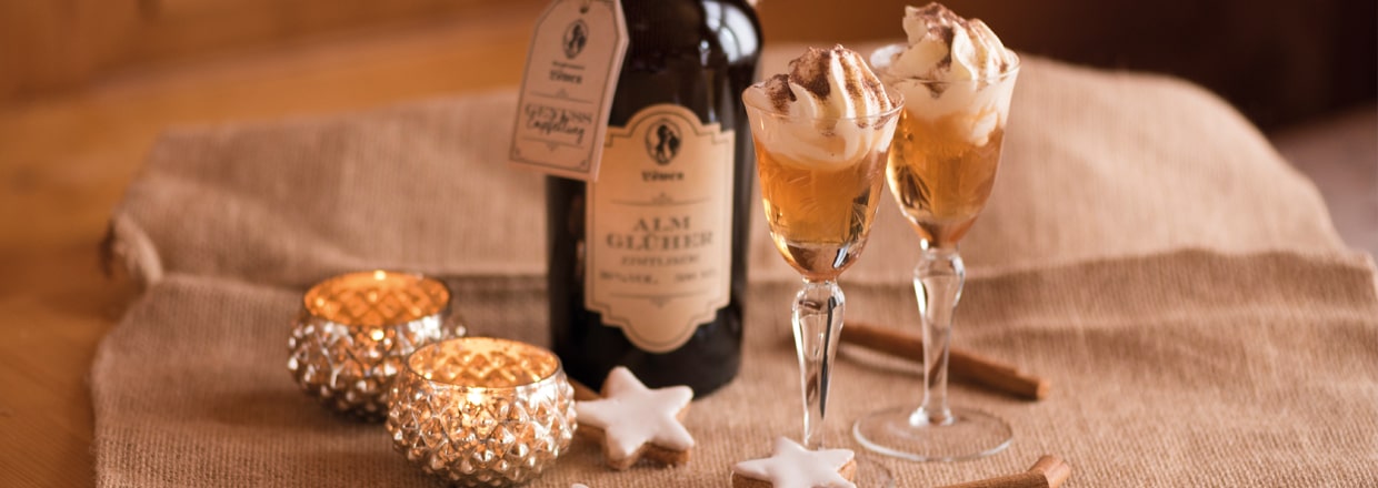 Rezept Zimt-Zauber | Dessertlikör mit Almglüher und Schlagsahne